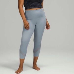 Lululemon Wunder Under Crop II *Roll Down Scallop Full-On Luxtreme Size 8